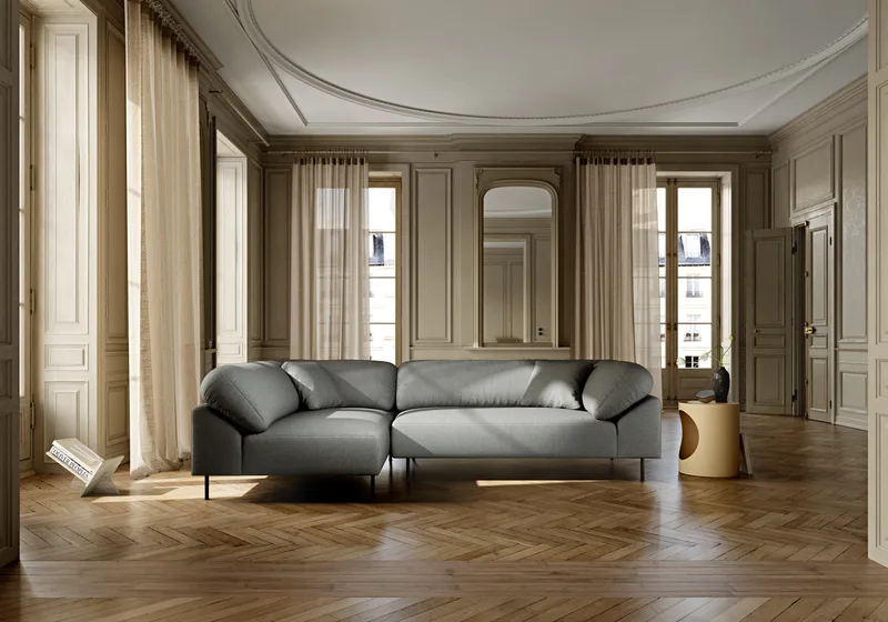 Collar Open end Venstre (armlæn højre) by WOUD in Mørkegrå – interior photo 2 of 4