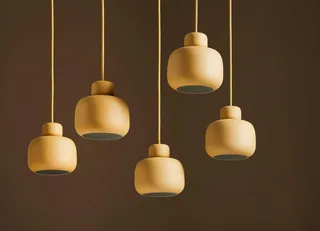 Stone Pendel (lille) by WOUD in Mustard – product photo 3 of 4