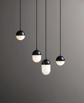 Dot Pendel (stor) by WOUD in Sort – interior photo 3 of 4