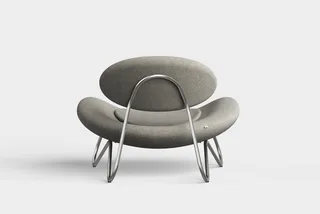 Meadow Loungestol - Varm Grå/Børstet Stål by WOUD – product photo 3 of 4