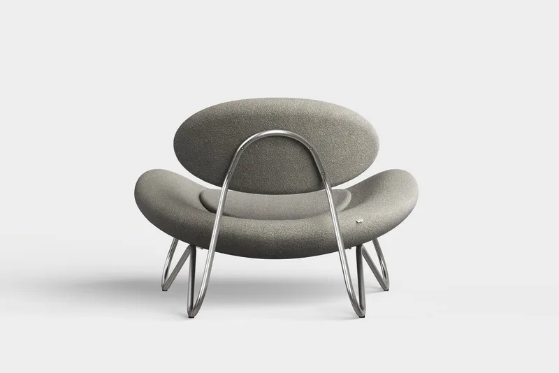 Meadow Loungestol - Varm Grå/Børstet Stål by WOUD – product photo 3 of 4