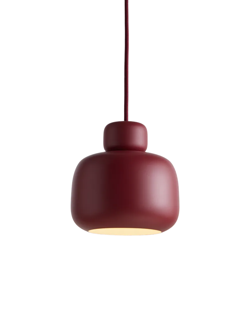 Stone Pendel (lille) by WOUD in Deep red – product photo 3 of 3