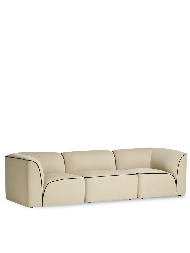 Flora 3-personers sofa van WOUD in Lys sand – productfoto 5 van 5