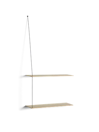 Stedge Hylde by WOUD in 60 cm, Sort metal, Hvidpigmenteret eg (2 hylder) – product photo 3 of 3