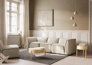 Flora Midtermodul (66 cm) by WOUD in Natural bouclé – interior photo 1 of 3