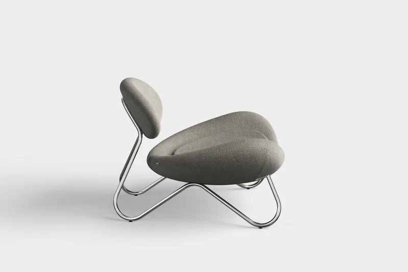 Meadow Loungestol - Varm Grå/Krom by WOUD – product photo 1 of 4