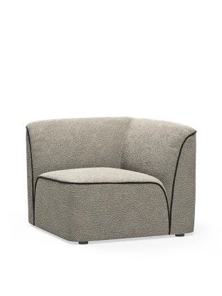 Flora Hjørnemodul de WOUD en Natural bouclé – photo du produit 3 sur 3