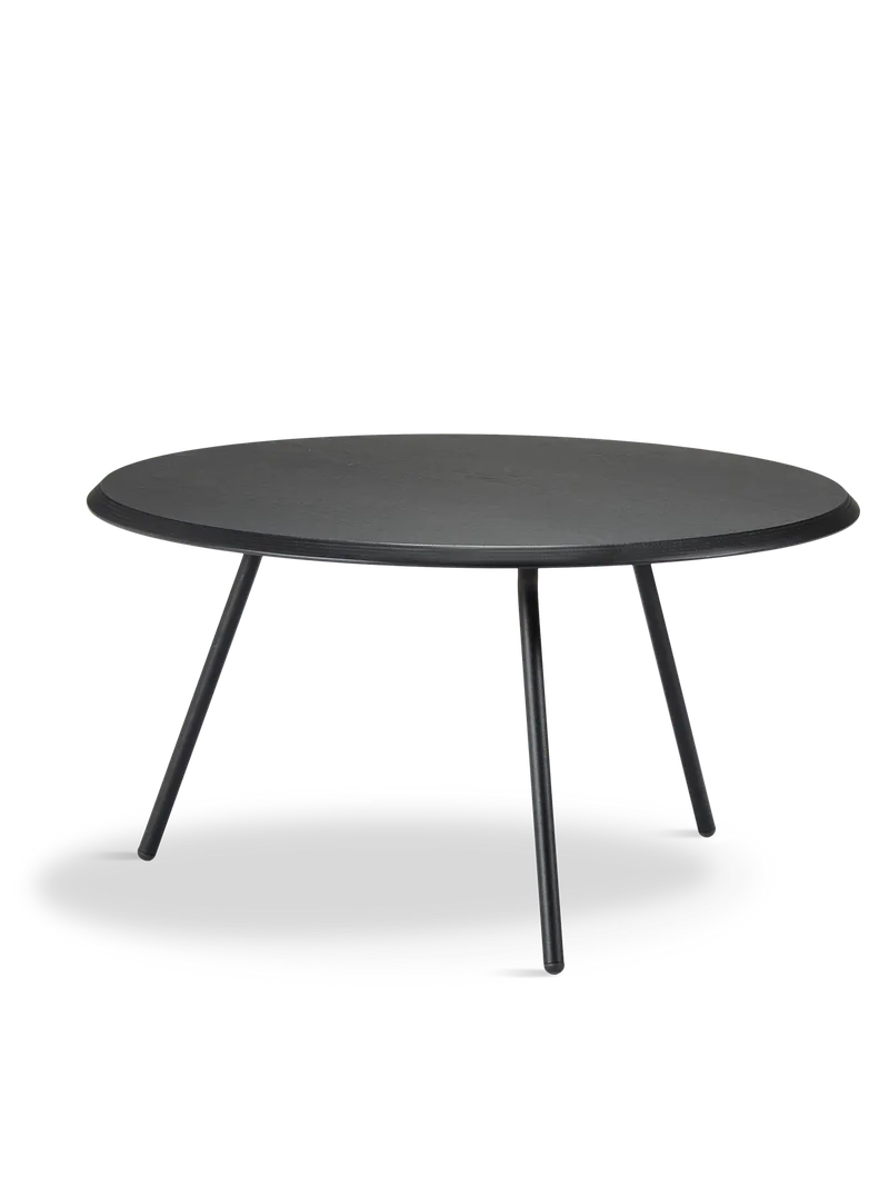 Soround Sofabord van WOUD in Sort Ask (Ø75 x H40,50) – productfoto 4 van 4