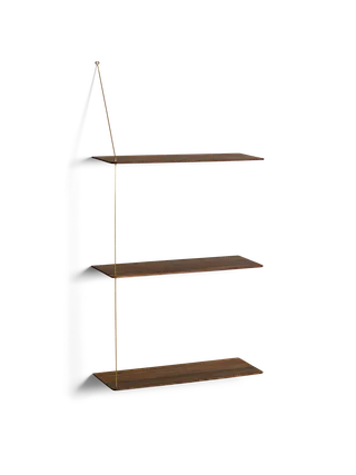 Stedge Hylde by WOUD in 60 cm, Messing, Røget eg (3 hylder) – product photo 2 of 2