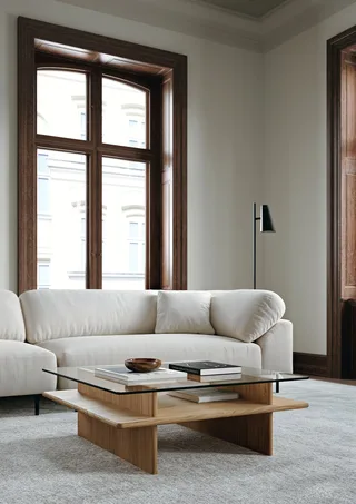 Parallel Sofabord (90x90) by WOUD – interior photo 3 of 4