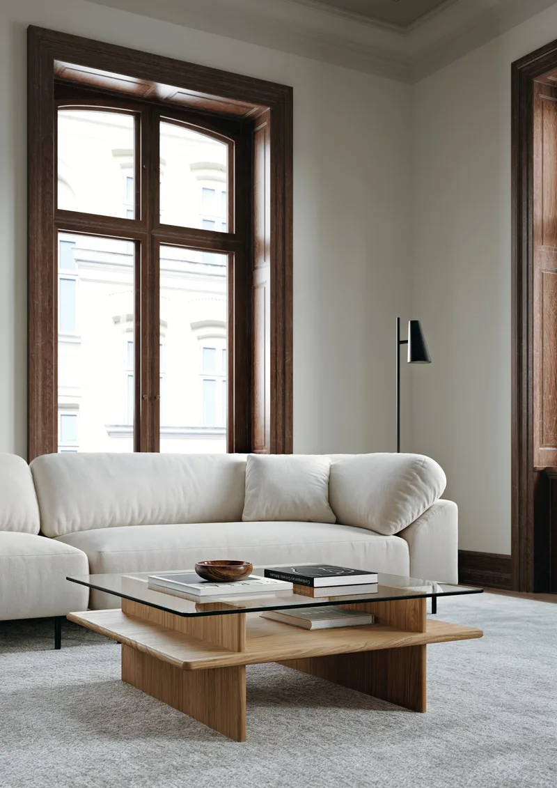Parallel Sofabord (90x90) by WOUD – interior photo 3 of 4