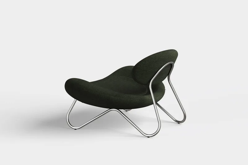 Meadow Loungestol - Pine/Børstet Stål von WOUD – Produktfoto 2 von 4