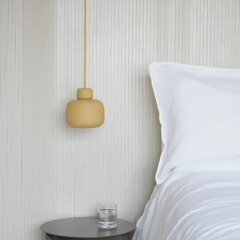 Stone Pendel (lille) by WOUD in Mustard – interior photo 1 of 4