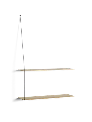 Stedge Hylde by WOUD in 80 cm, Sort metal, Hvidpigmenteret eg (2 hylder) – product photo 3 of 3
