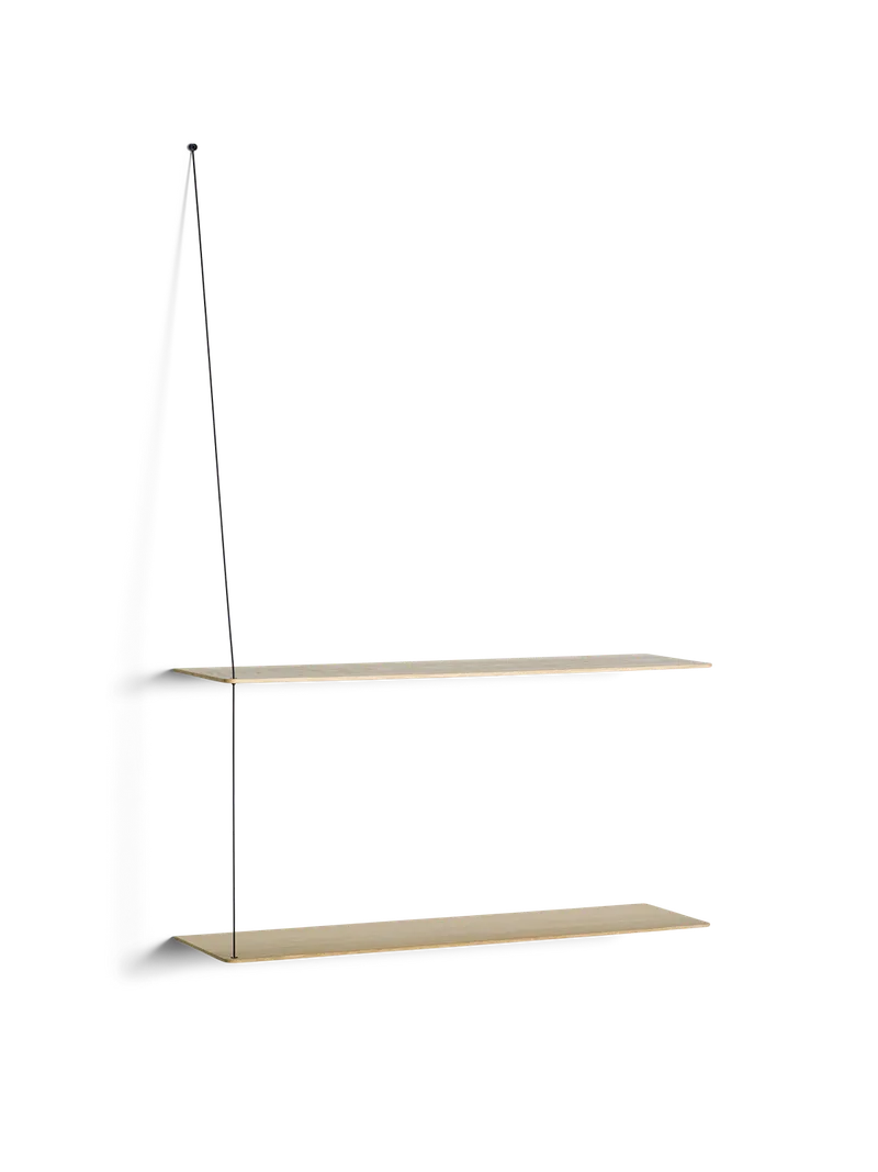 Stedge Hylde by WOUD in 80 cm, Sort metal, Hvidpigmenteret eg (2 hylder) – product photo 3 of 3