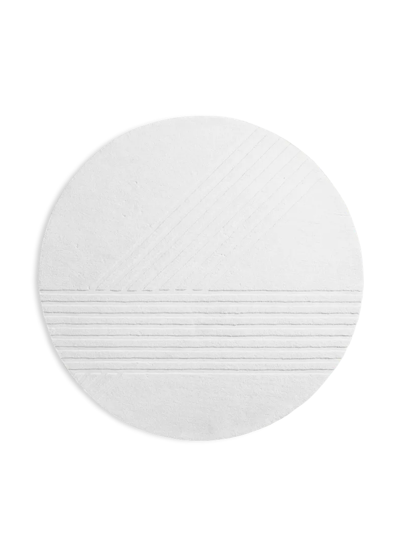 Kyoto Tæppe (Ø200 cm) von WOUD in Råhvid – Produktfoto 2 von 3