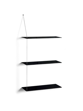 Stedge Hylde by WOUD in 60 cm, Børstet rustfrit stål, Sort (3 hylder) – product photo 2 of 2