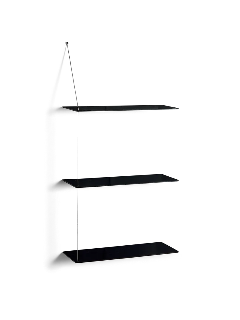 Stedge Hylde by WOUD in 60 cm, Børstet rustfrit stål, Sort (3 hylder) – product photo 2 of 2
