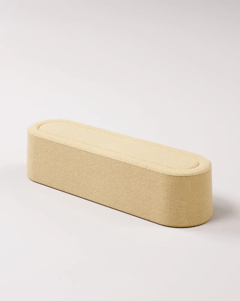 Praline Bænk (178 cm) - Natural bouclé by WOUD – product photo 2 of 4
