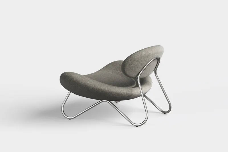 Meadow Loungestol - Varm Grå/Børstet Stål by WOUD – product photo 2 of 4