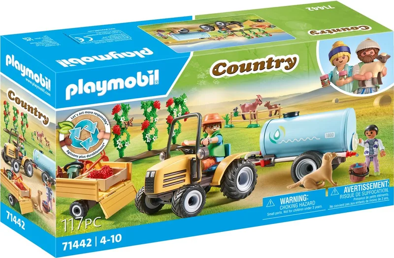 71442 Traktor mit Anhänger und Wassertank von Playmobil – Ambientefoto