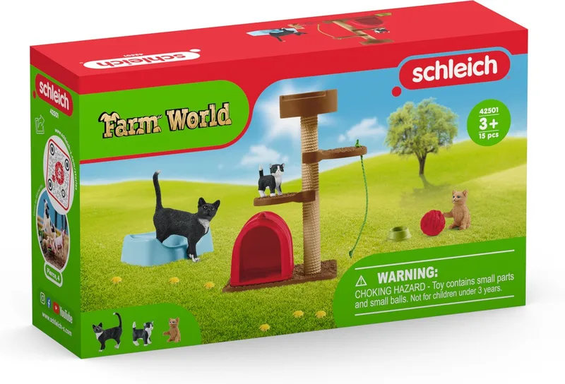 42501 Wandeling met een schattig katje van Schleich – productfoto