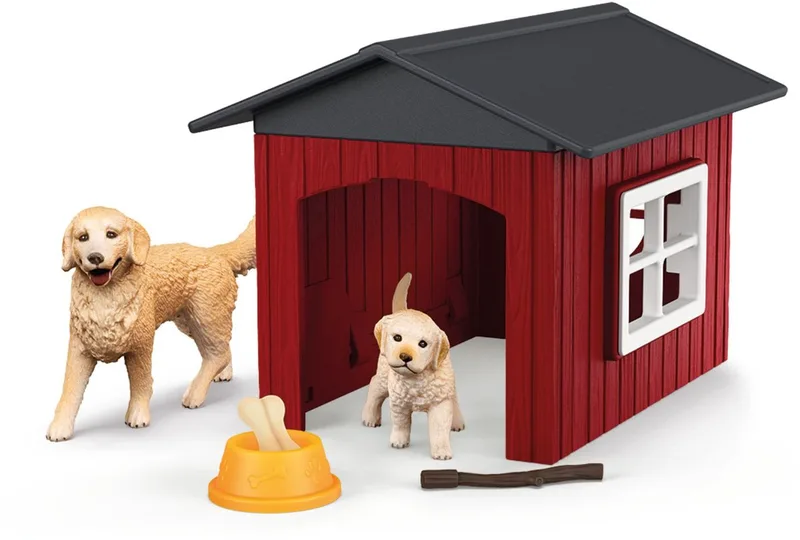 42722 Dog Kennel with Golden Retriever de Schleich – photo du produit