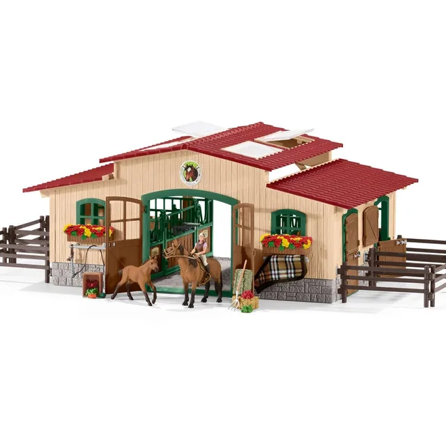 42195 Stable with horses and accessories